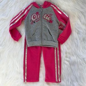 Girls Hooded Jogging Suit